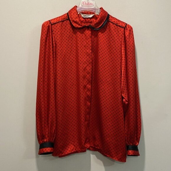 Franck Olivier Red Polka Dot Blouse - Picture 5 of 16